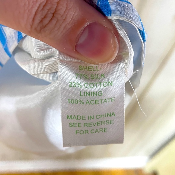 Lilly Pulitzer Dasha Coastal Blue Star Fruit Silk Ruffle Sheath Dress Sz 2 - Picture 5 of 8